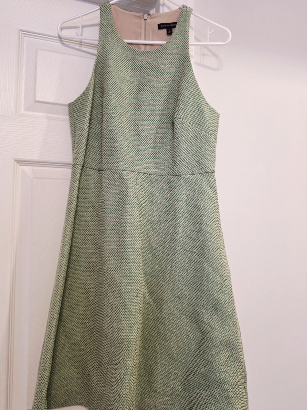 Banana Republic Mint Green Textured Midi Dress